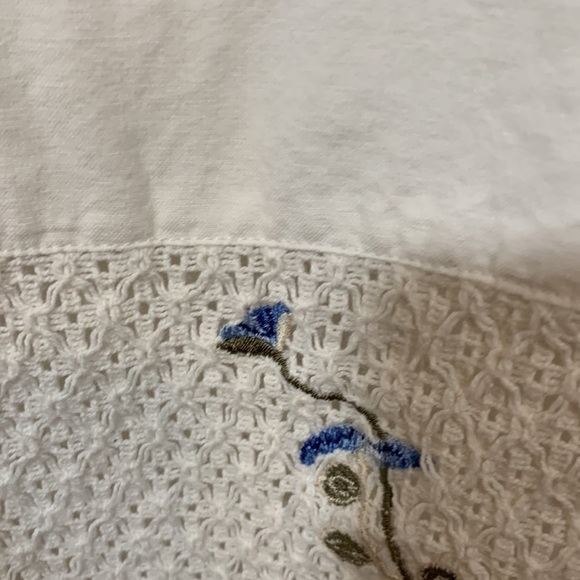 Jane Ashley 100% Cotton Embroidered Crocheted Maxi Dress, L - Picture 7 of 8